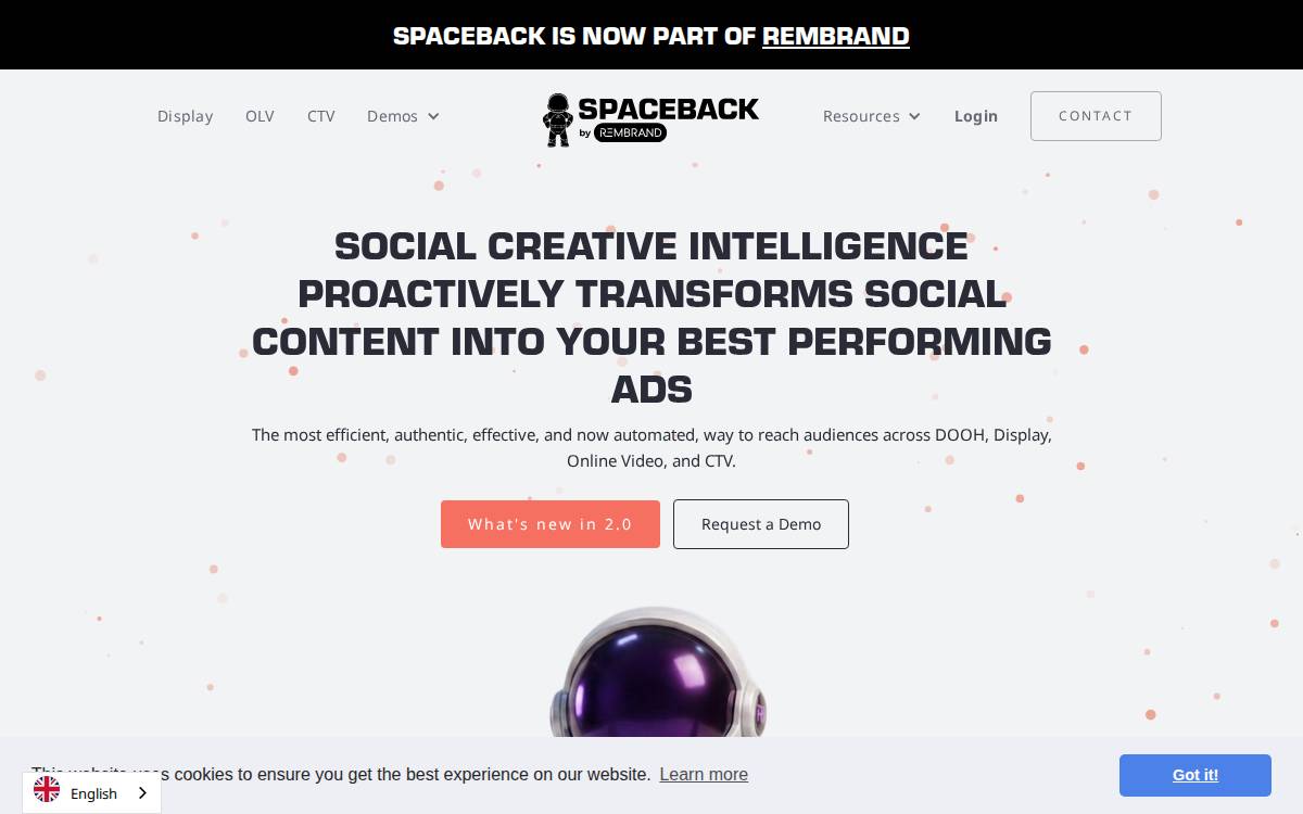 Spaceback website preview