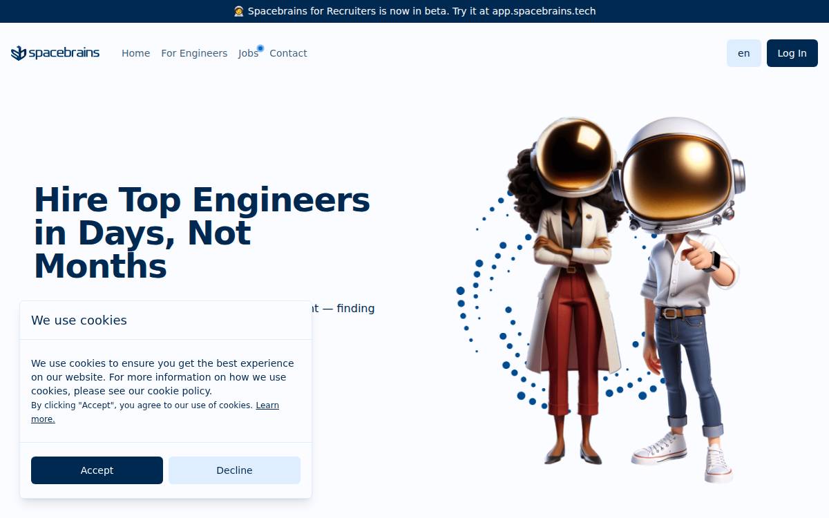 spacebrains website preview