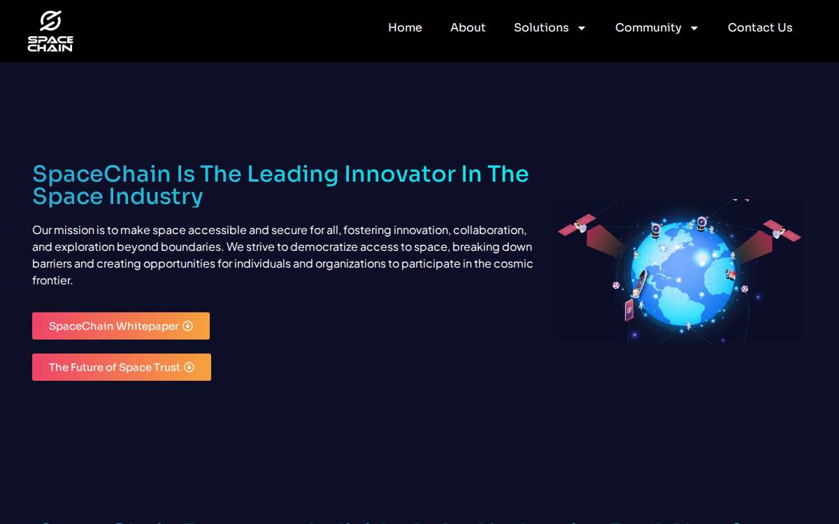 SpaceChain website preview