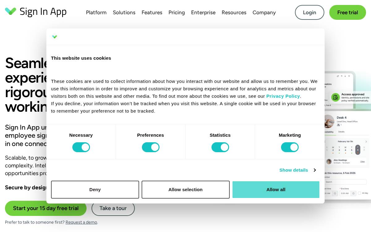 Spaceconnect website preview