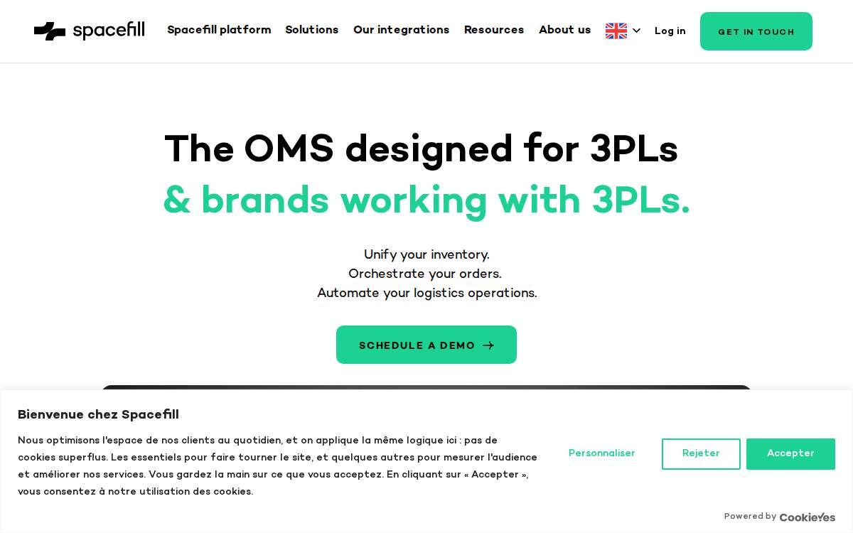 Spacefill website preview