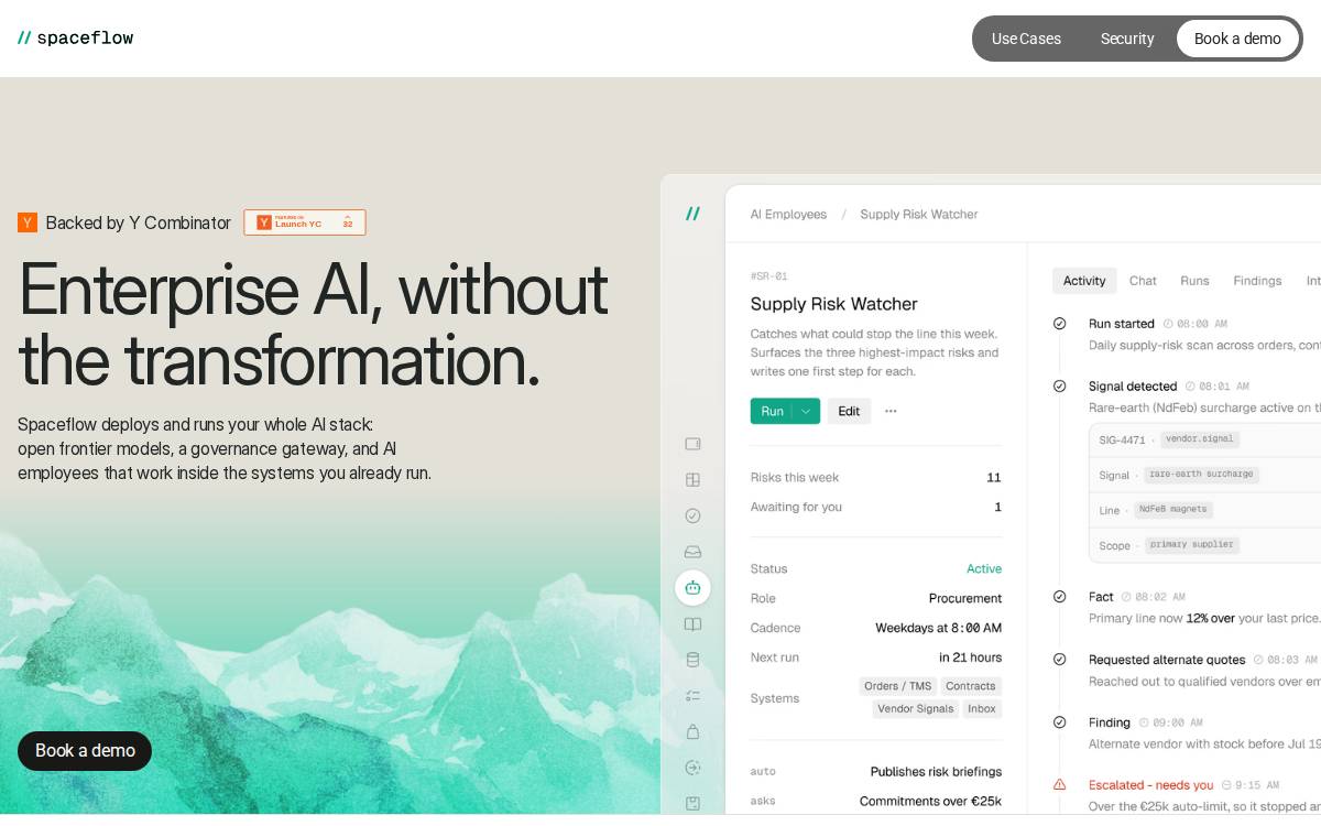 SpaceFlow Technologies, Inc. website preview