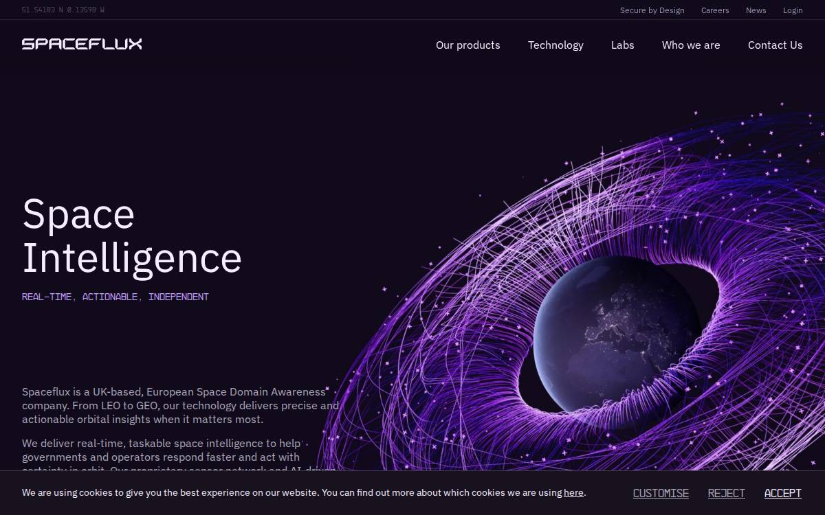 Spaceflux Seed website preview