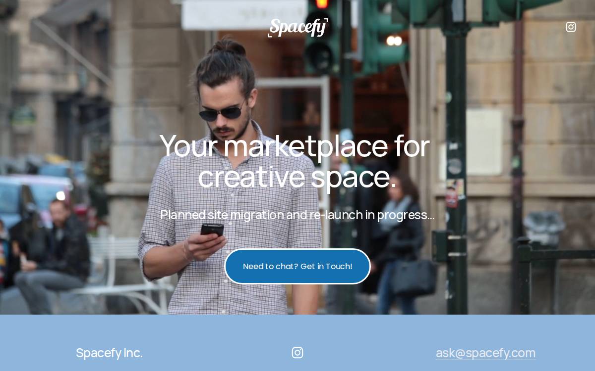 Spacefy website preview