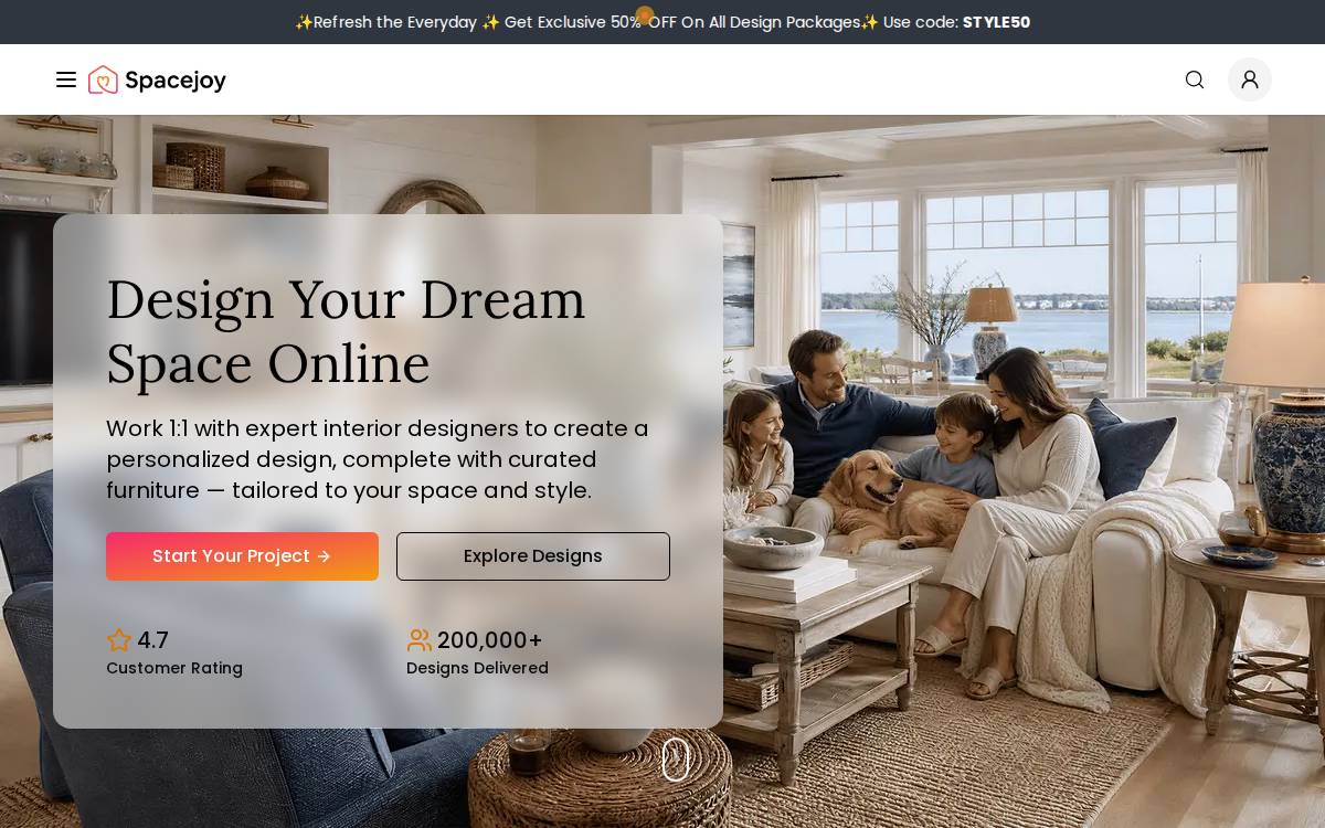 Spacejoy website preview