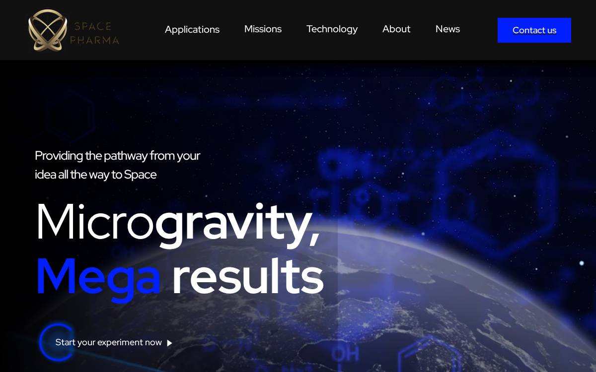 SpacePharma website preview