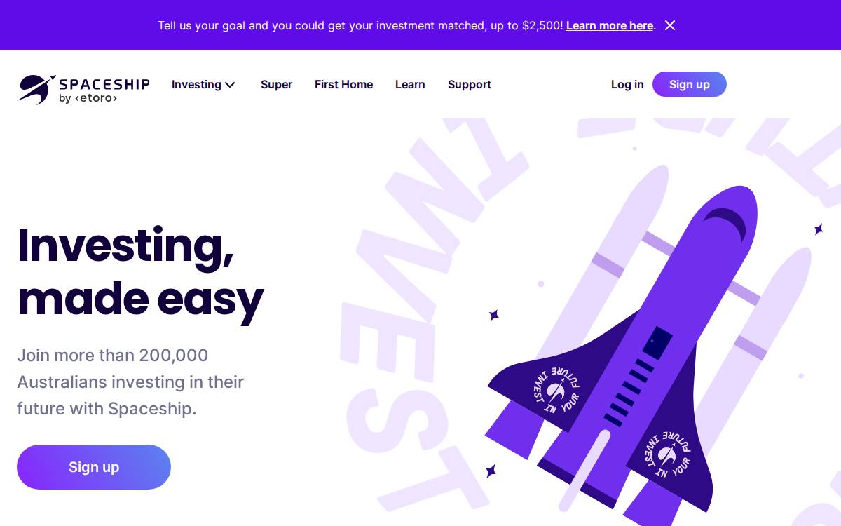 Spaceship website preview