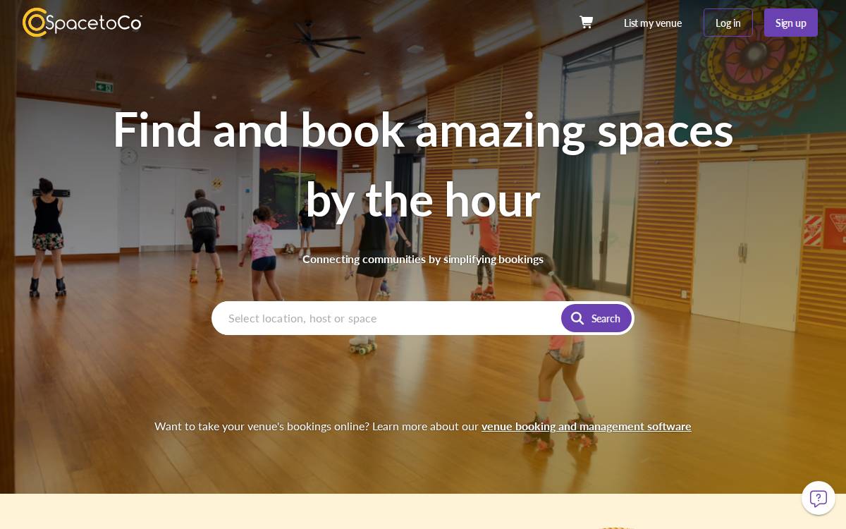 SpacetoCo website preview