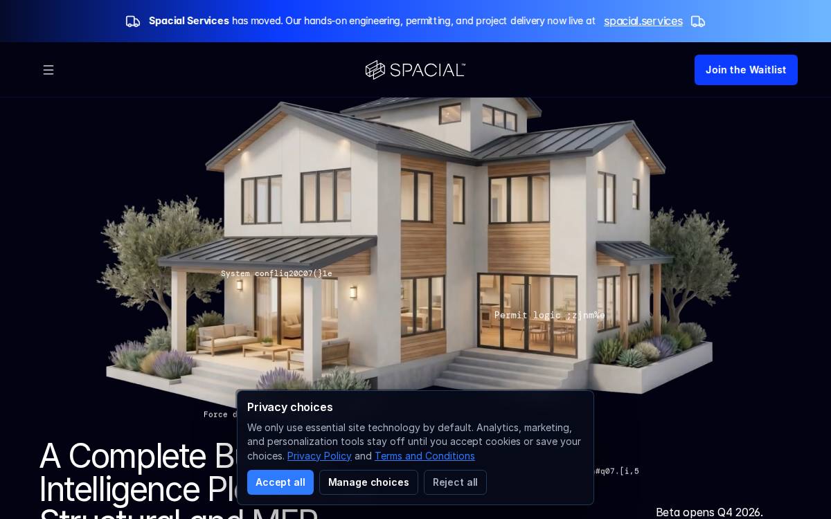 Spacial website preview
