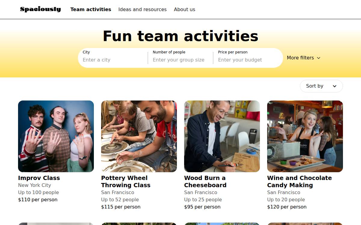Spaciously website preview