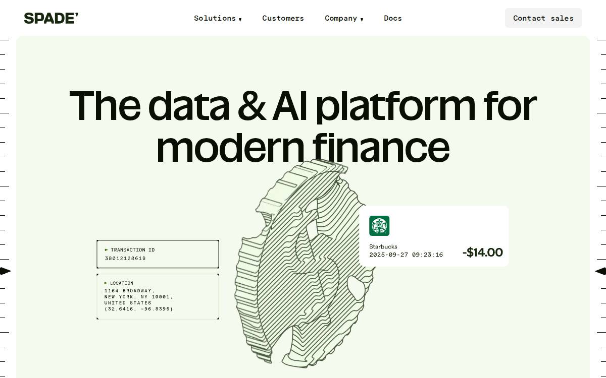 Spade website preview