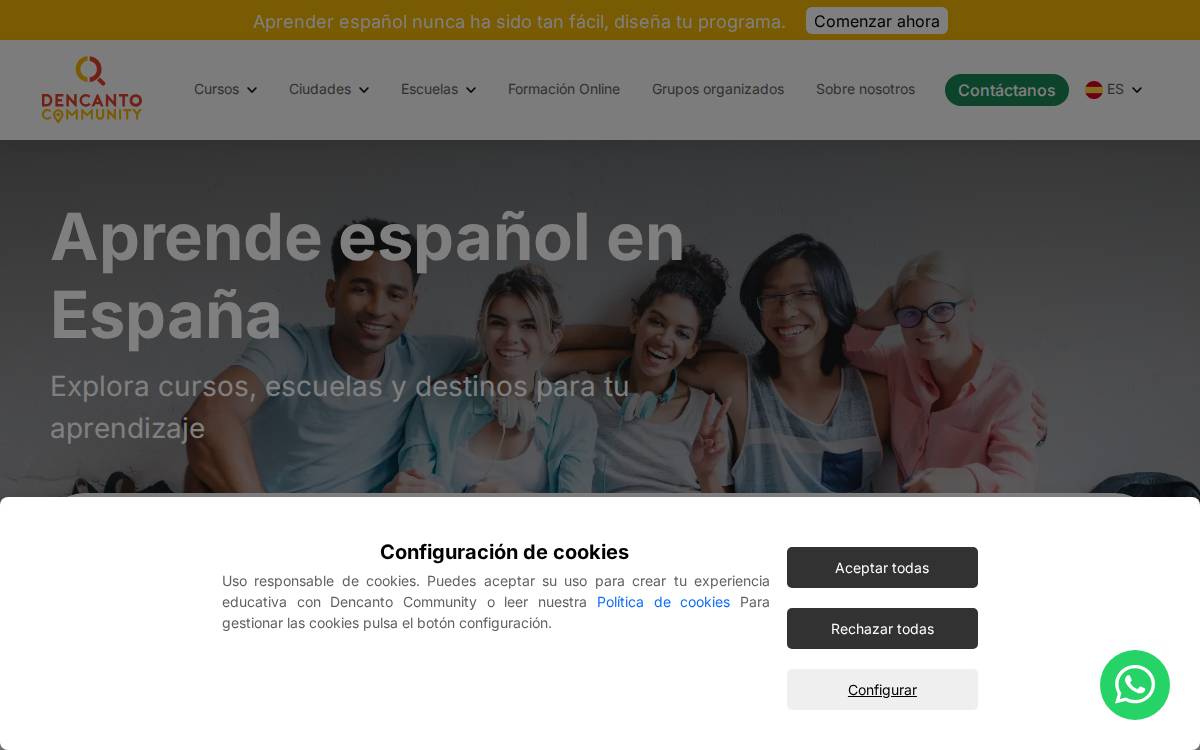 Spanishcourseinspain website preview