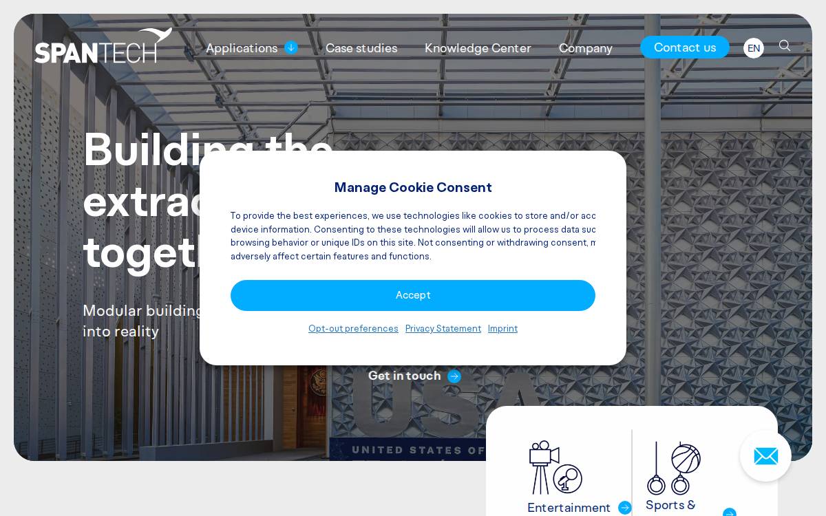 Spantech website preview
