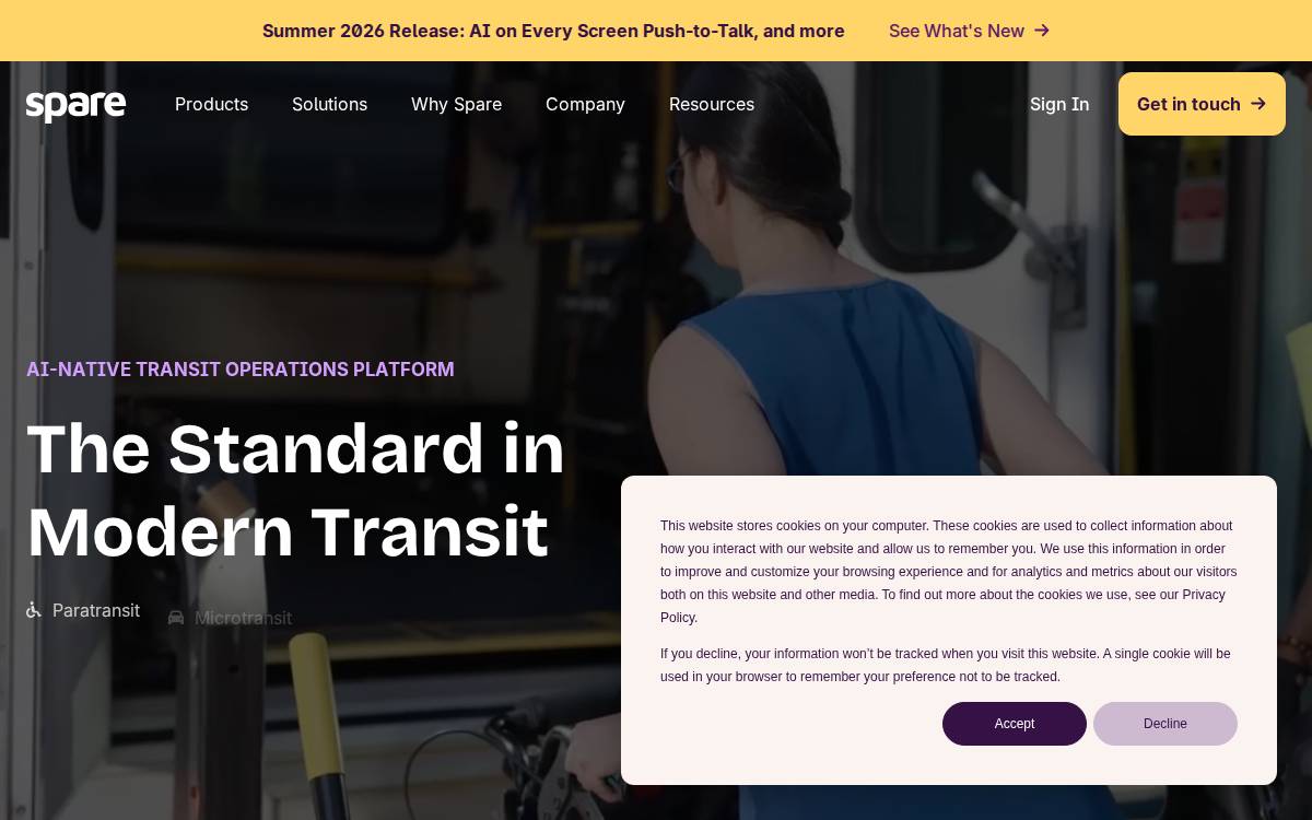 Spare website preview