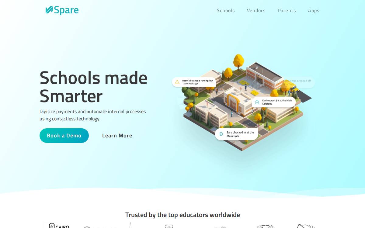 Spare Payments website preview