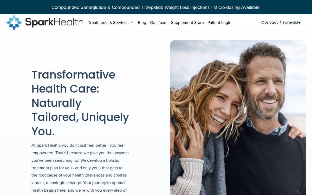 Spark Health website preview