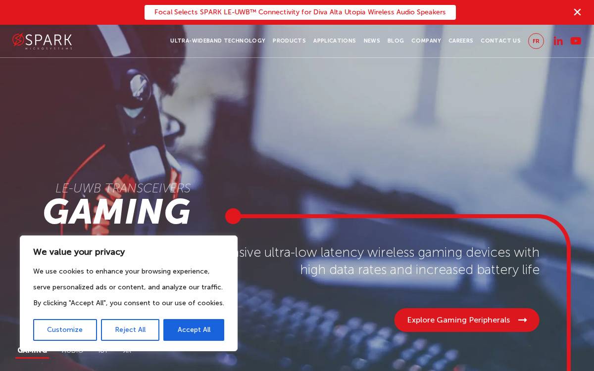 SPARK Microsystems website preview