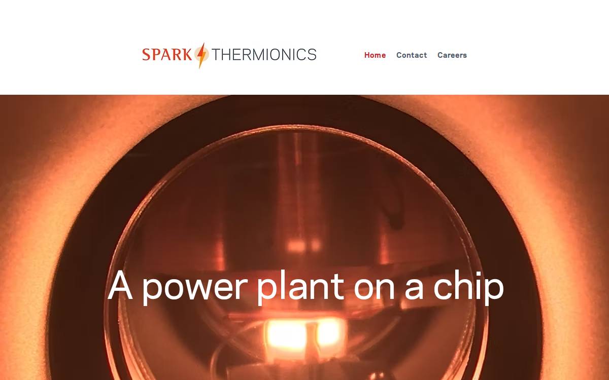 Spark Thermionics website preview
