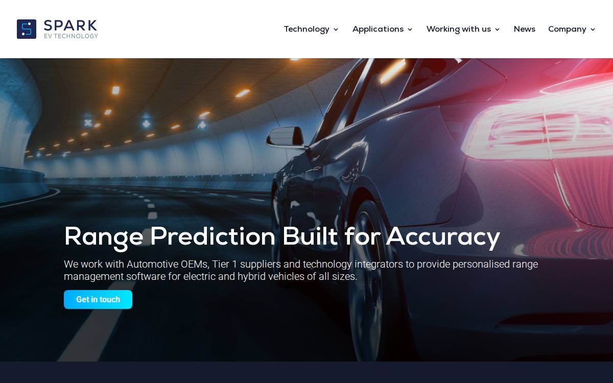 Sparkevtechnology website preview