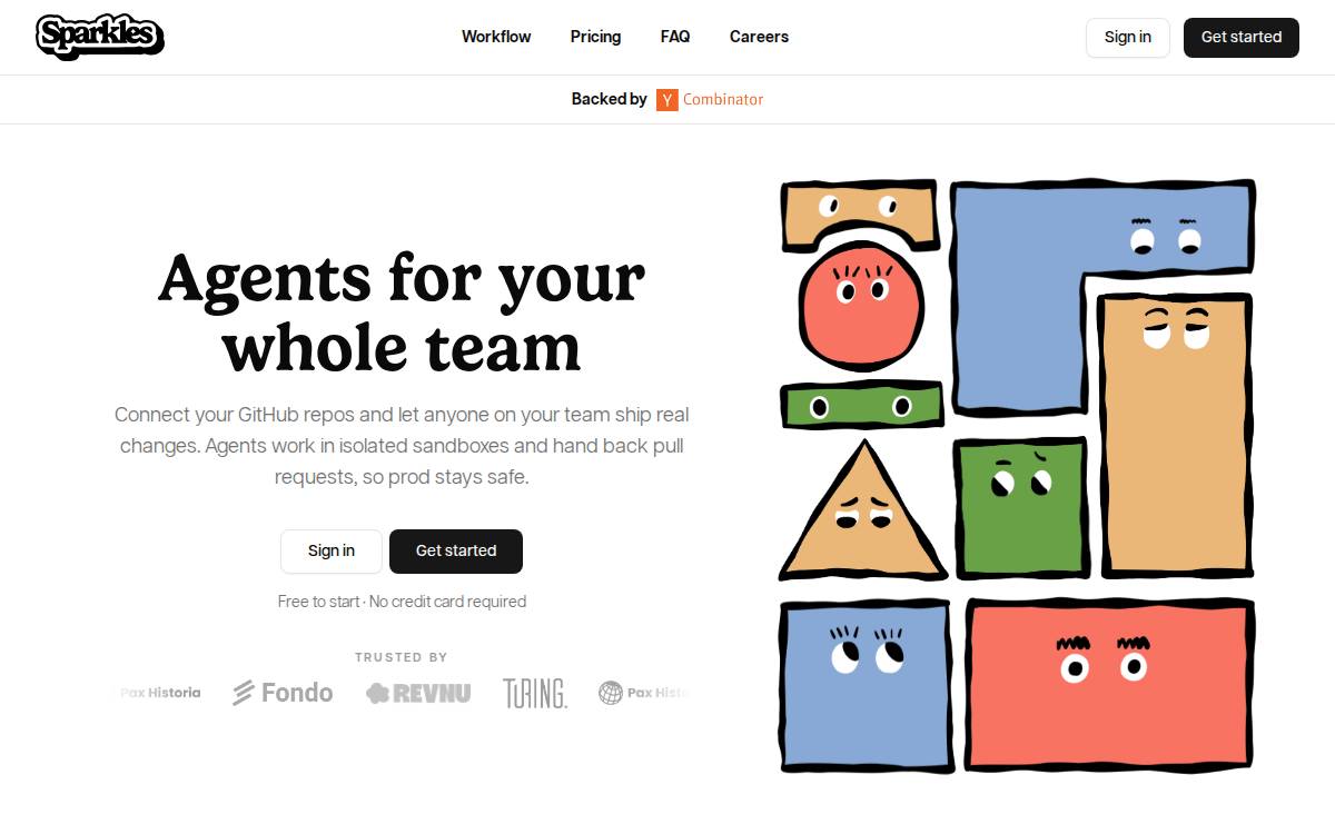 Sparkles website preview