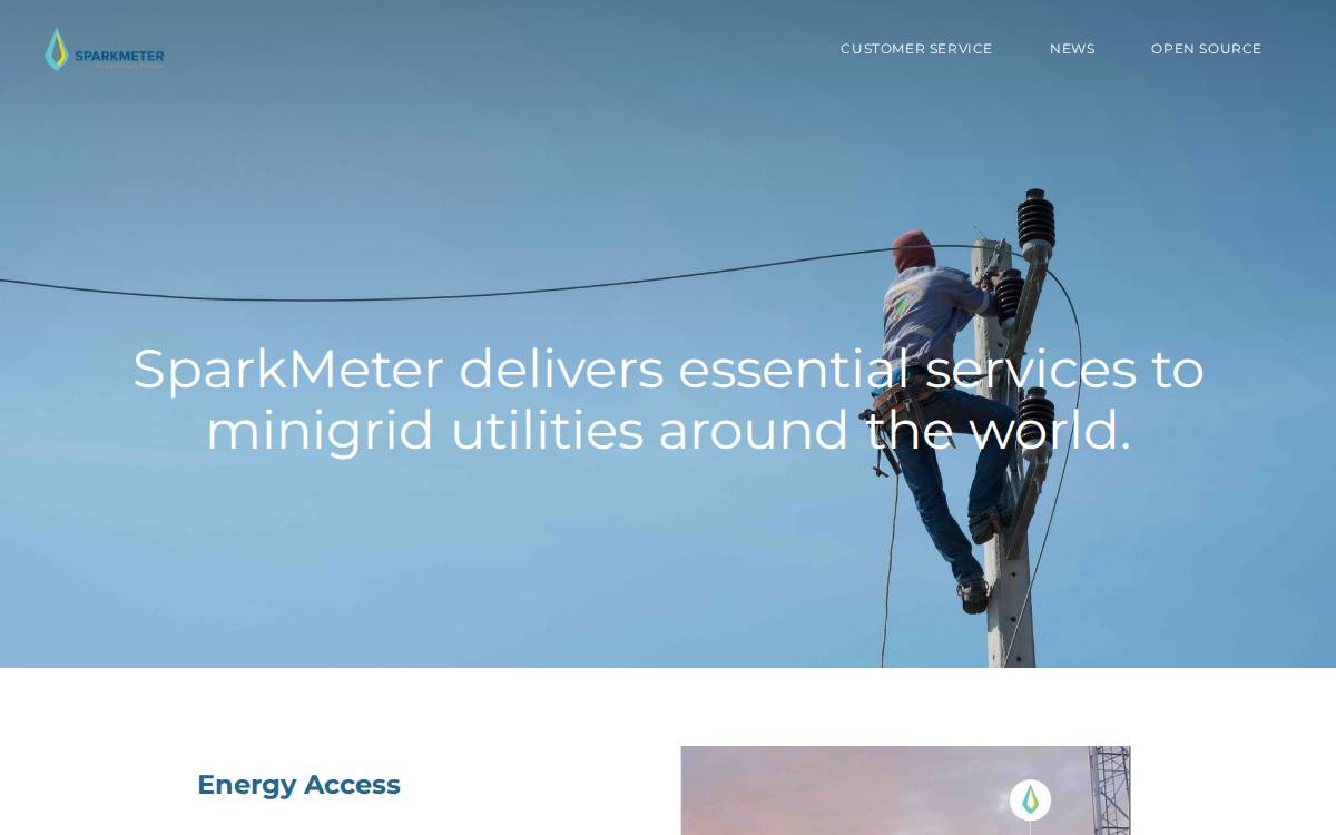 Sparkmeter website preview