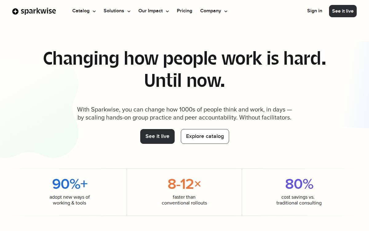 Sparkwise website preview