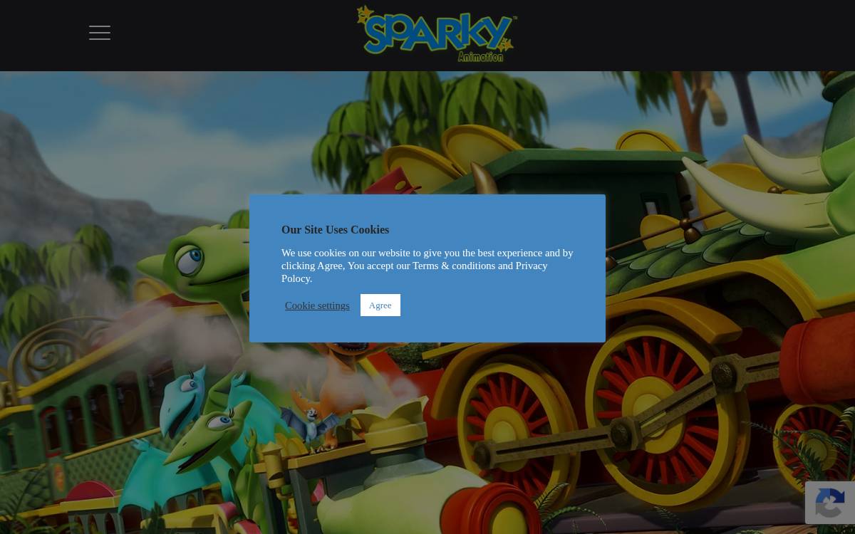 Sparky Animation website preview