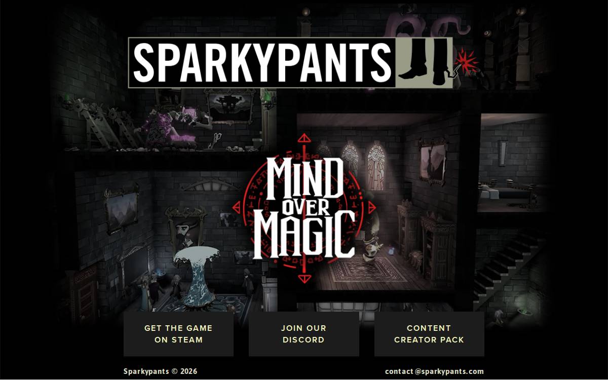 Sparkypants website preview