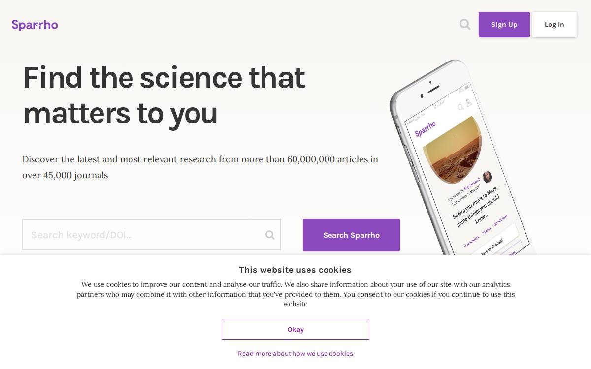 Sparrow website preview