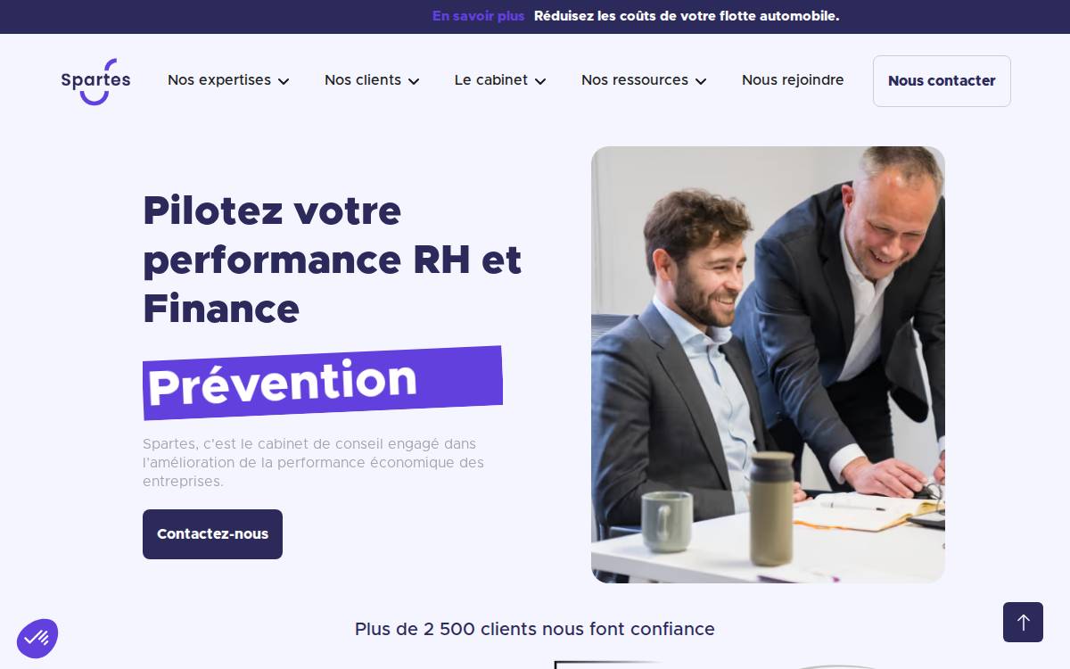 Spartes website preview