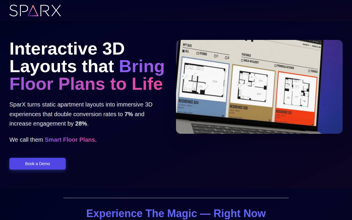 SparX website preview