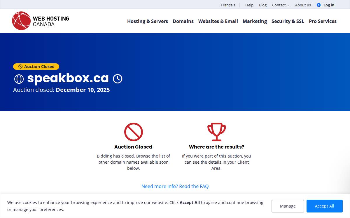 Speakbox website preview