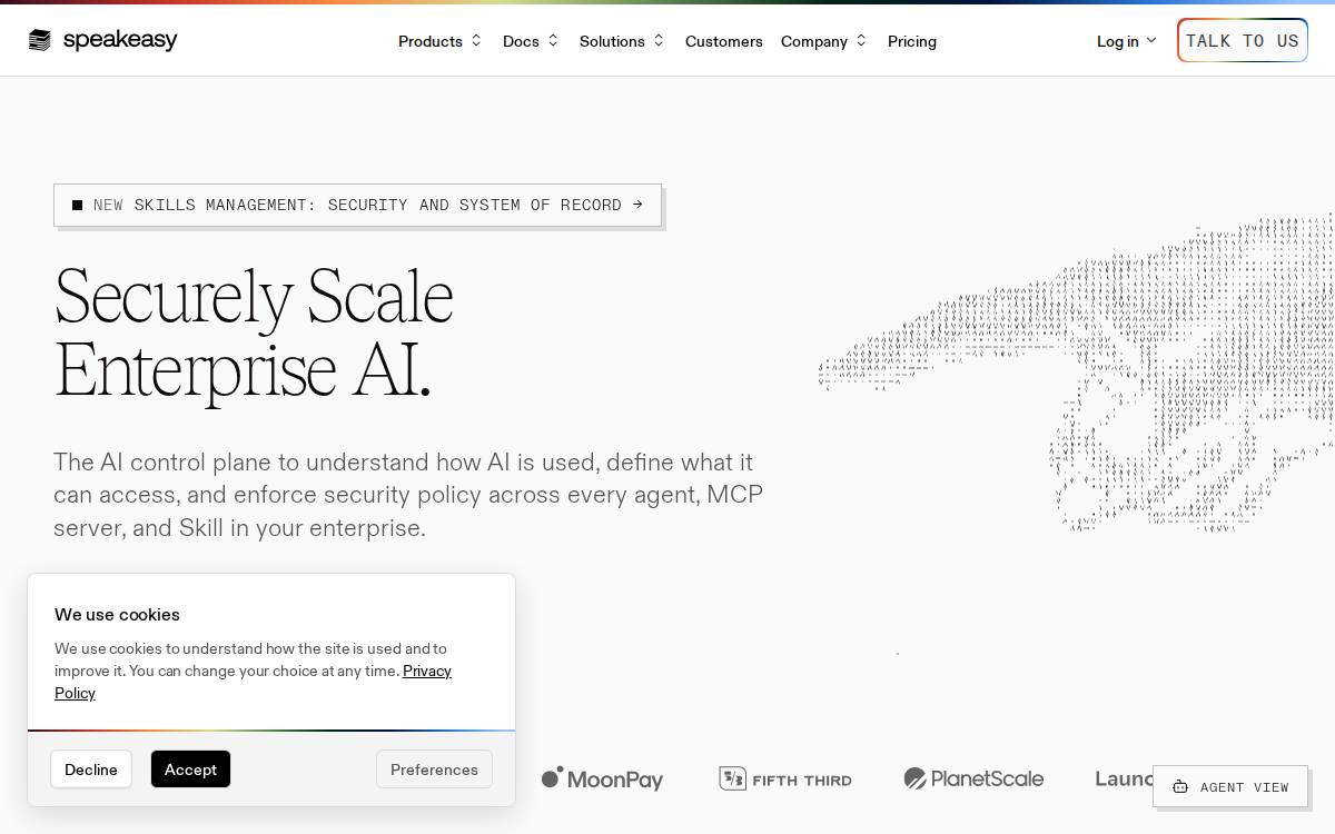 Speakeasy website preview