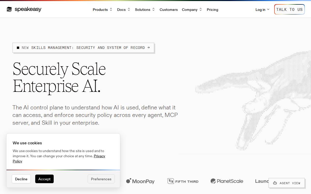 Speakeasy website preview