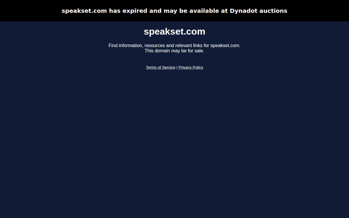 Speakset website preview