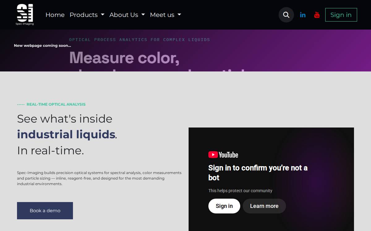 Spec-Imaging website preview