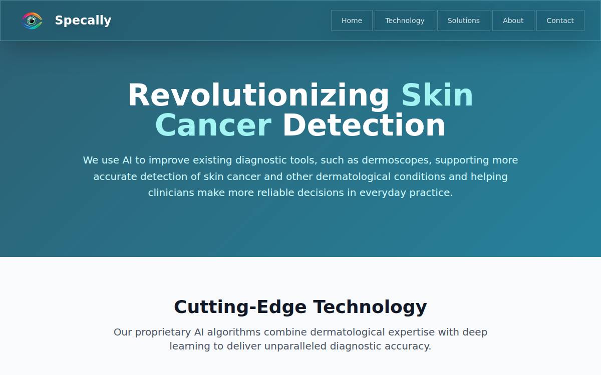 Specally website preview