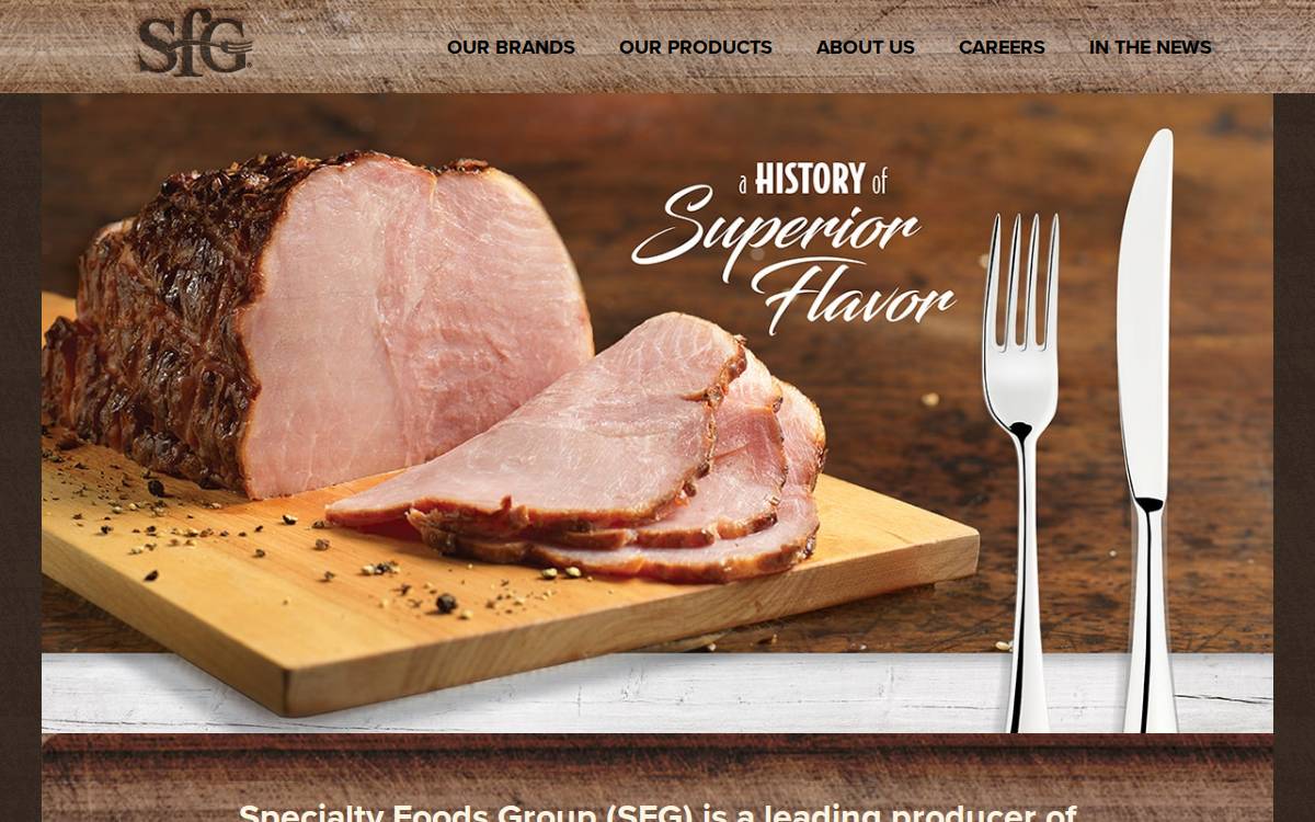 Specialtyfoodsgroup website preview