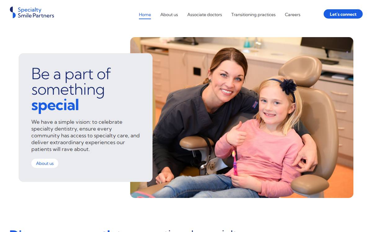 Specialty Smile Partners website preview