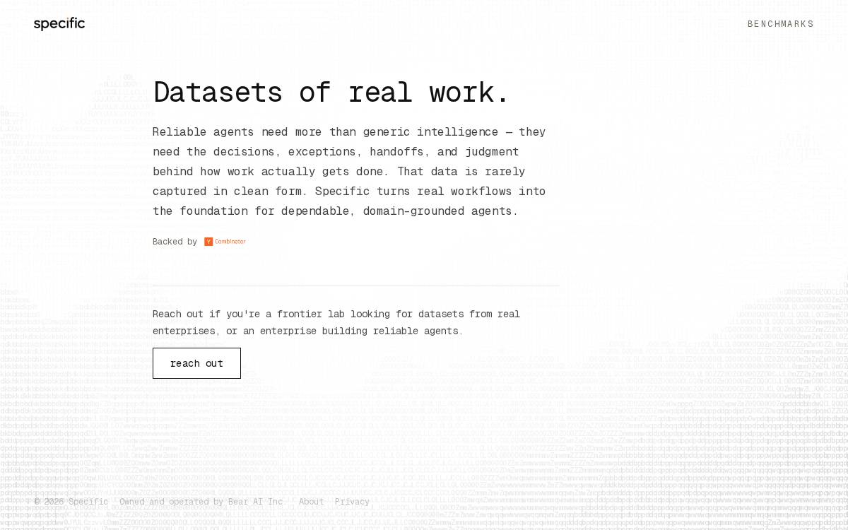 Specific Labs website preview