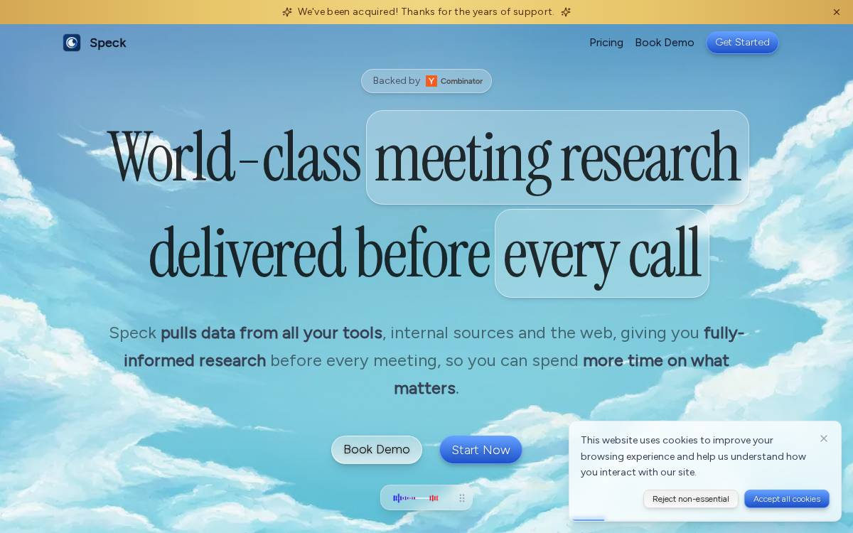 Speck website preview