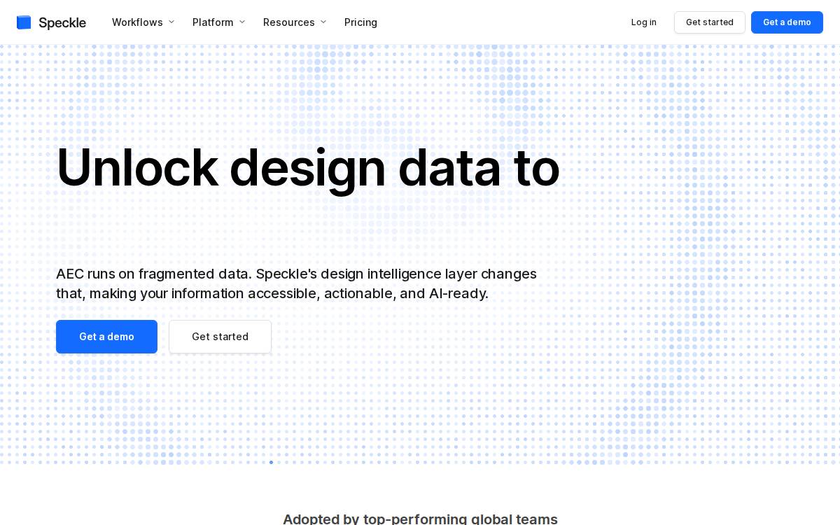 Speckle website preview