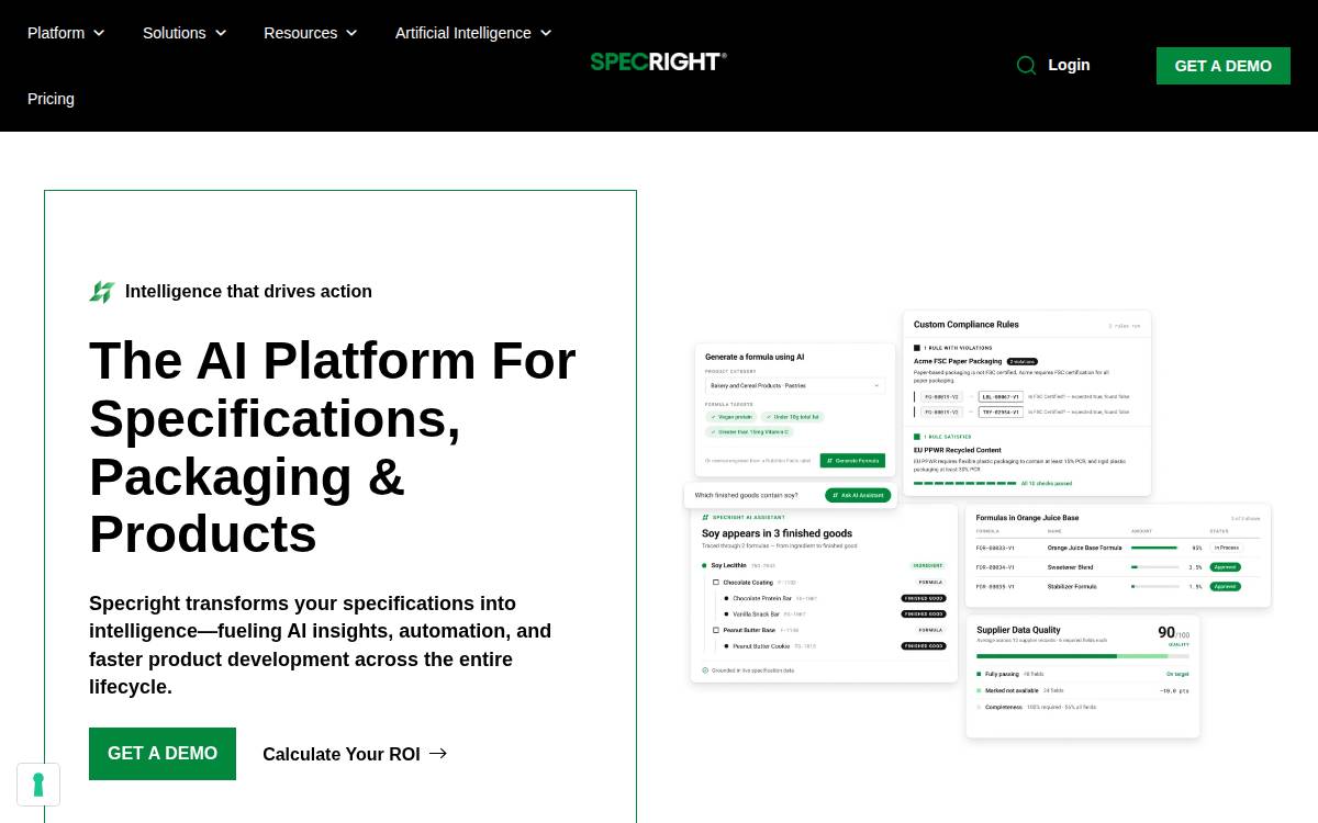 Specright website preview