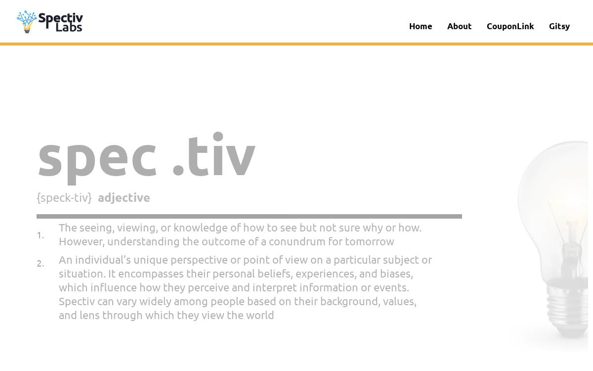 Spectiv Labs website preview