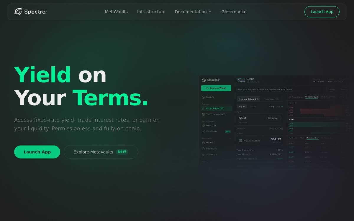 Spectra website preview