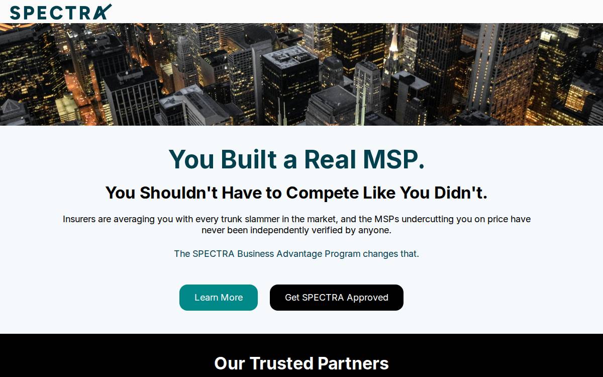 SPECTRA website preview