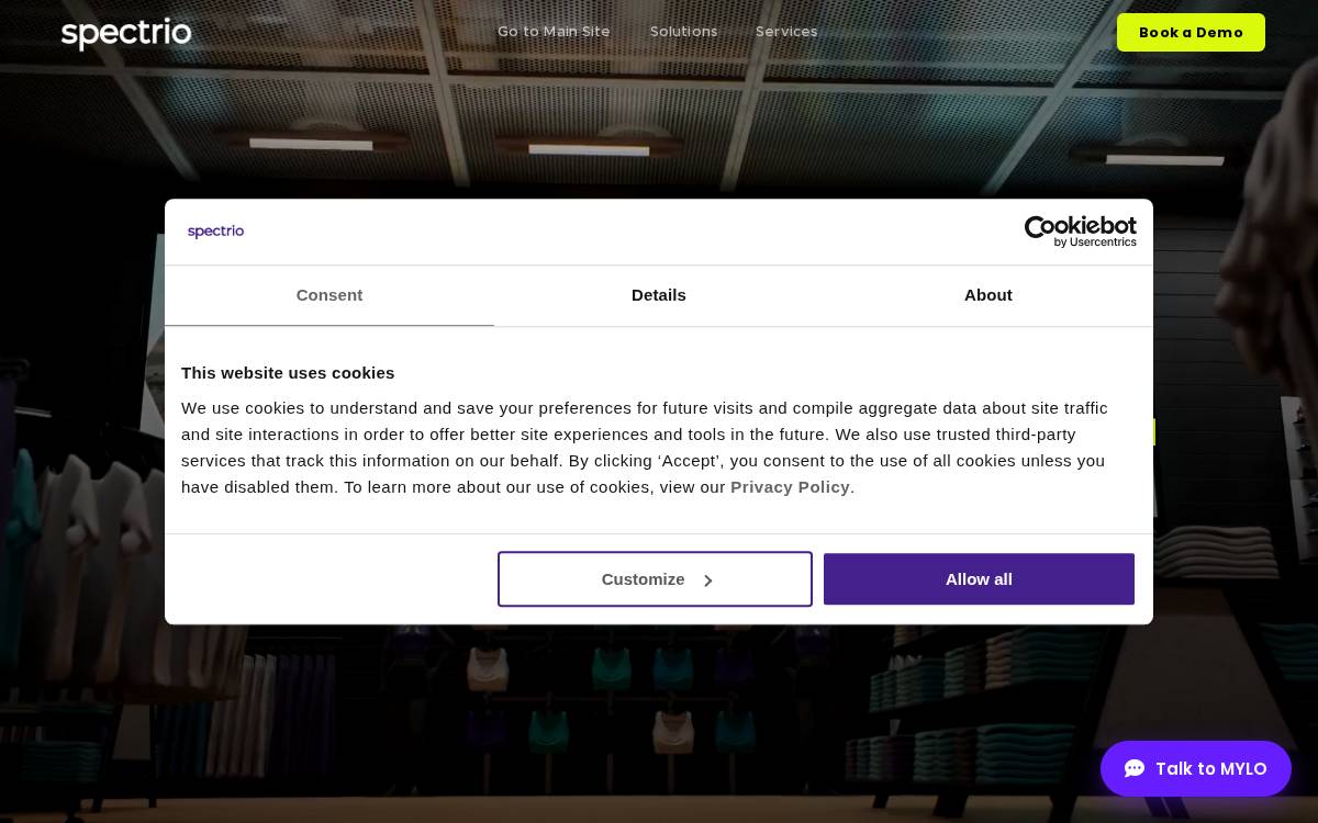 Spectrio website preview
