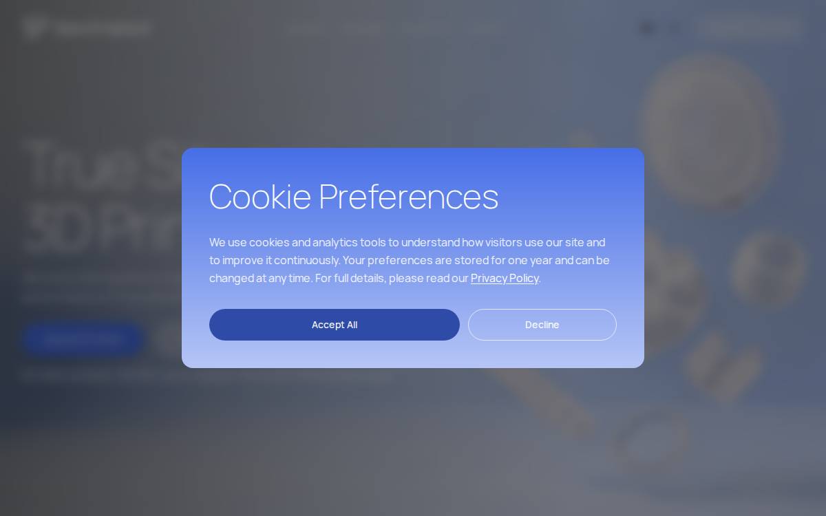 Spectroplast website preview