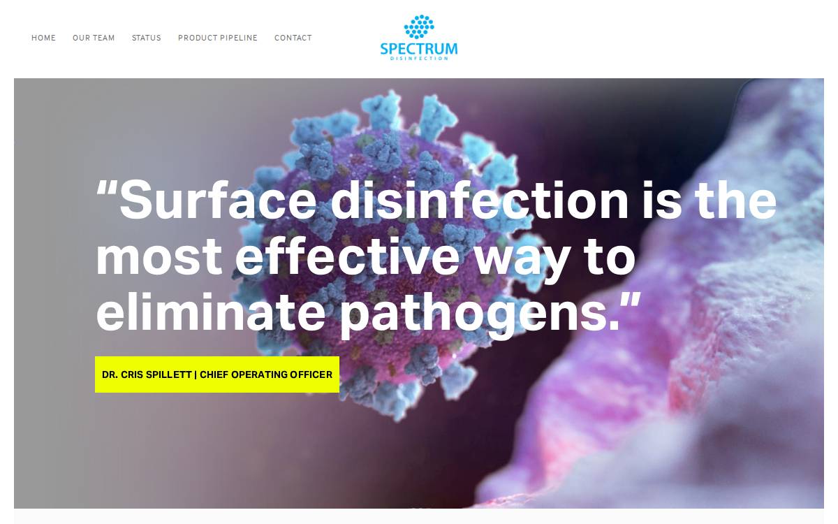 Spectrumdisinfect website preview