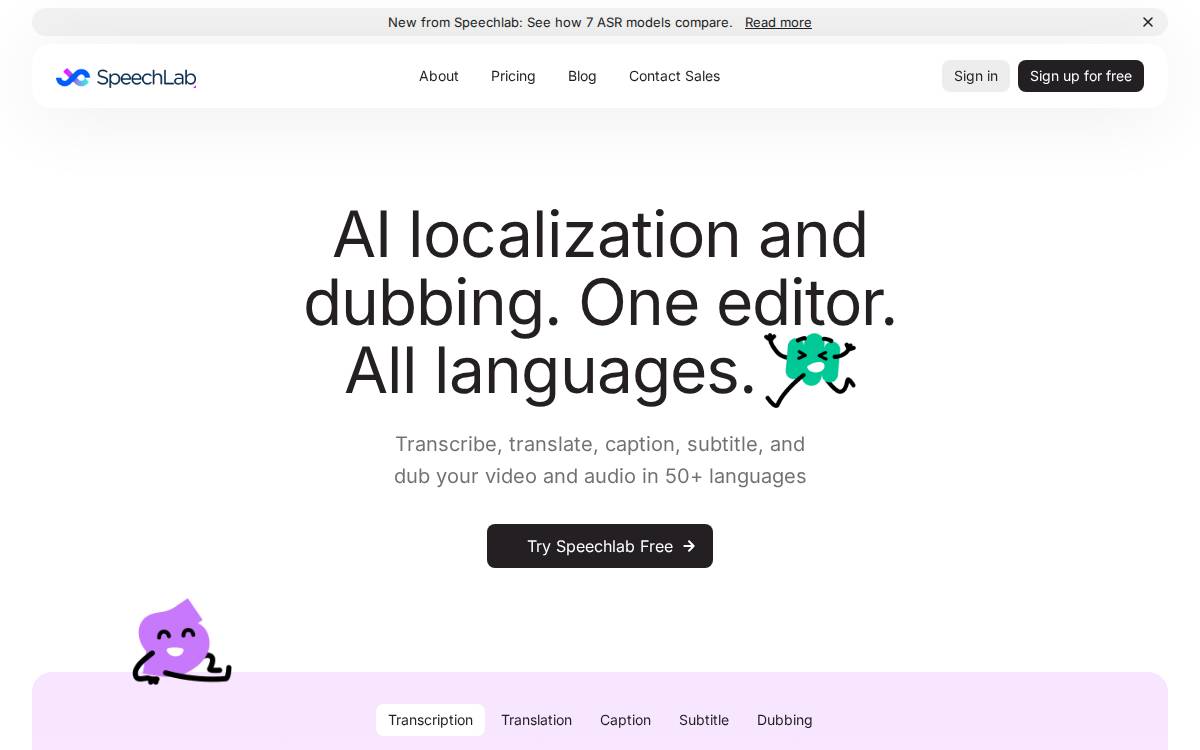 SpeechLab website preview